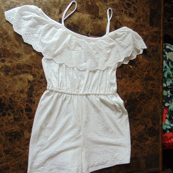 Topshop Eyelet White Romper NWT - Picture 6 of 6